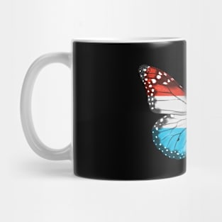 Luxembourgish Flag  Butterfly - Gift for Luxembourgish From Luxembourg Mug